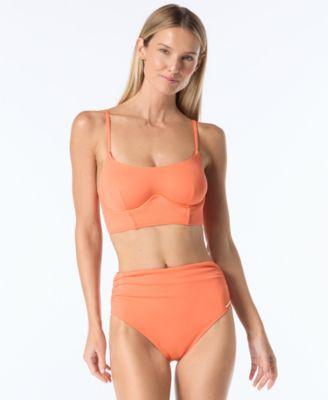 vince camuto womens corset bikini top lace back swim bottom