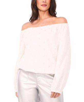 vince camuto womens off the shoulder bubble top