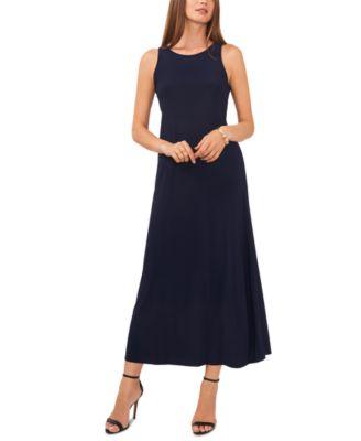 vince camuto womens sleeveless keyhole back crewneck maxi dress