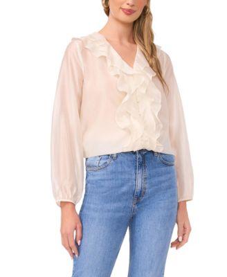 vince camuto womens v neck blouse