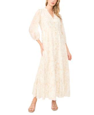 vince camuto womens v neck maxi dress