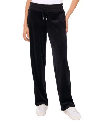 vince camuto womens velour drawstring waist straight leg pants