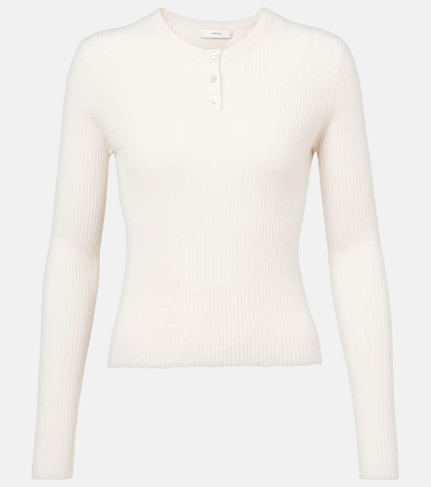vince cashmere and silk henley shirt