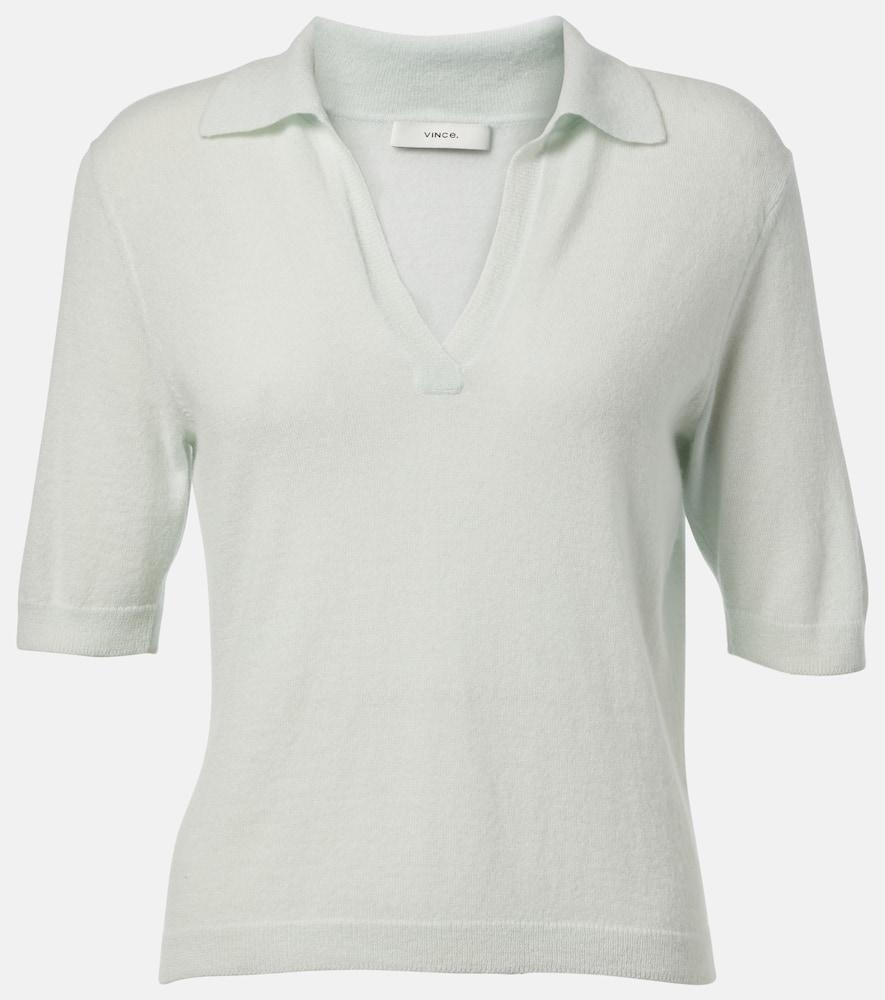 vince cashmere and silk polo shirt