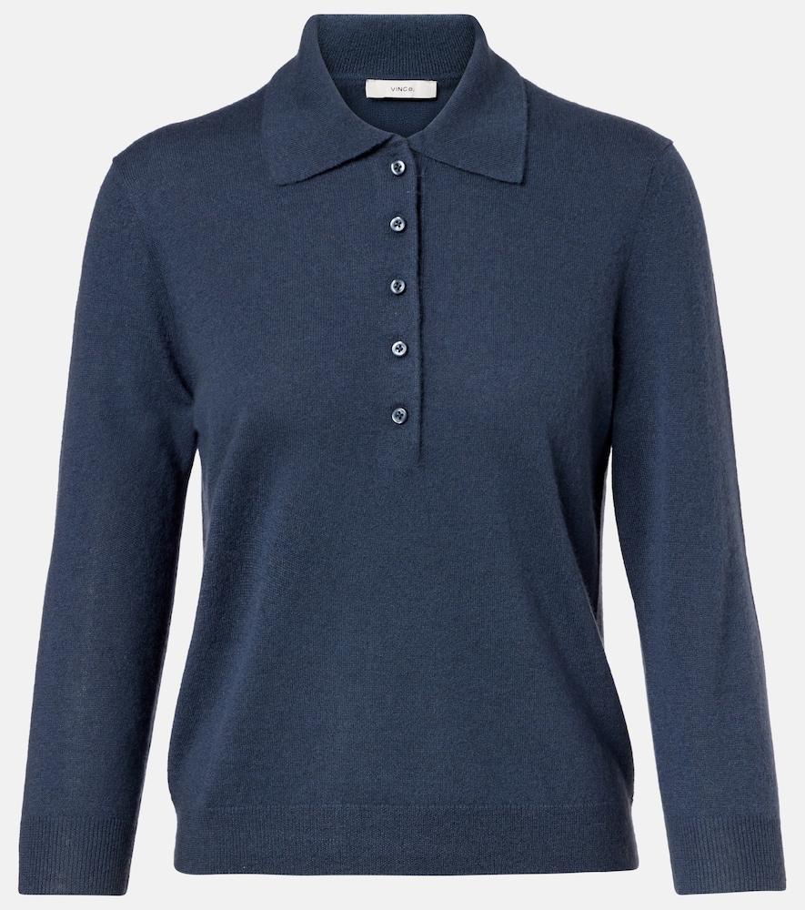 vince cashmere and silk polo sweater