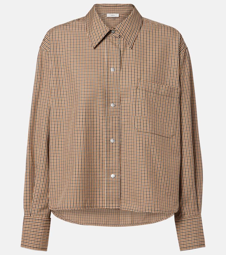 vince checked cotton