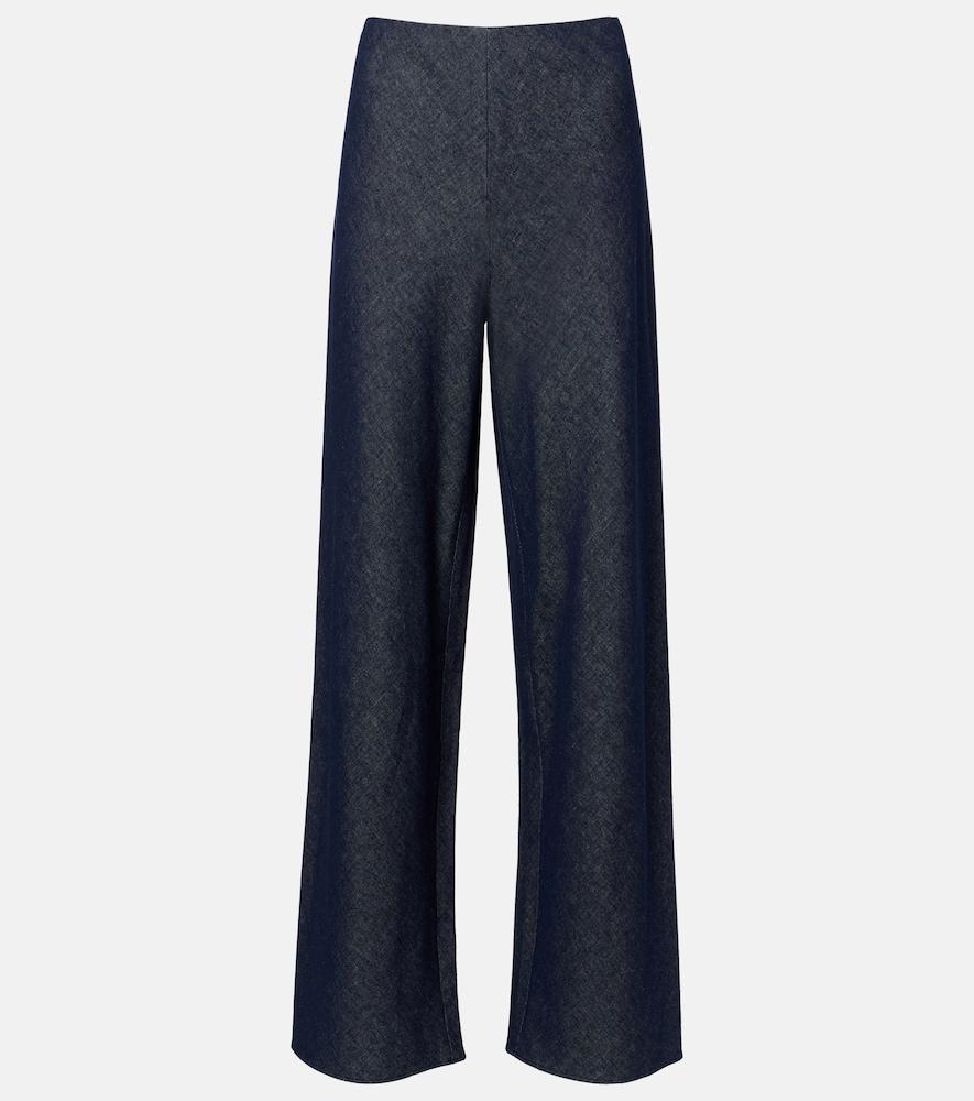 vince colette cotton and linen chambray wide