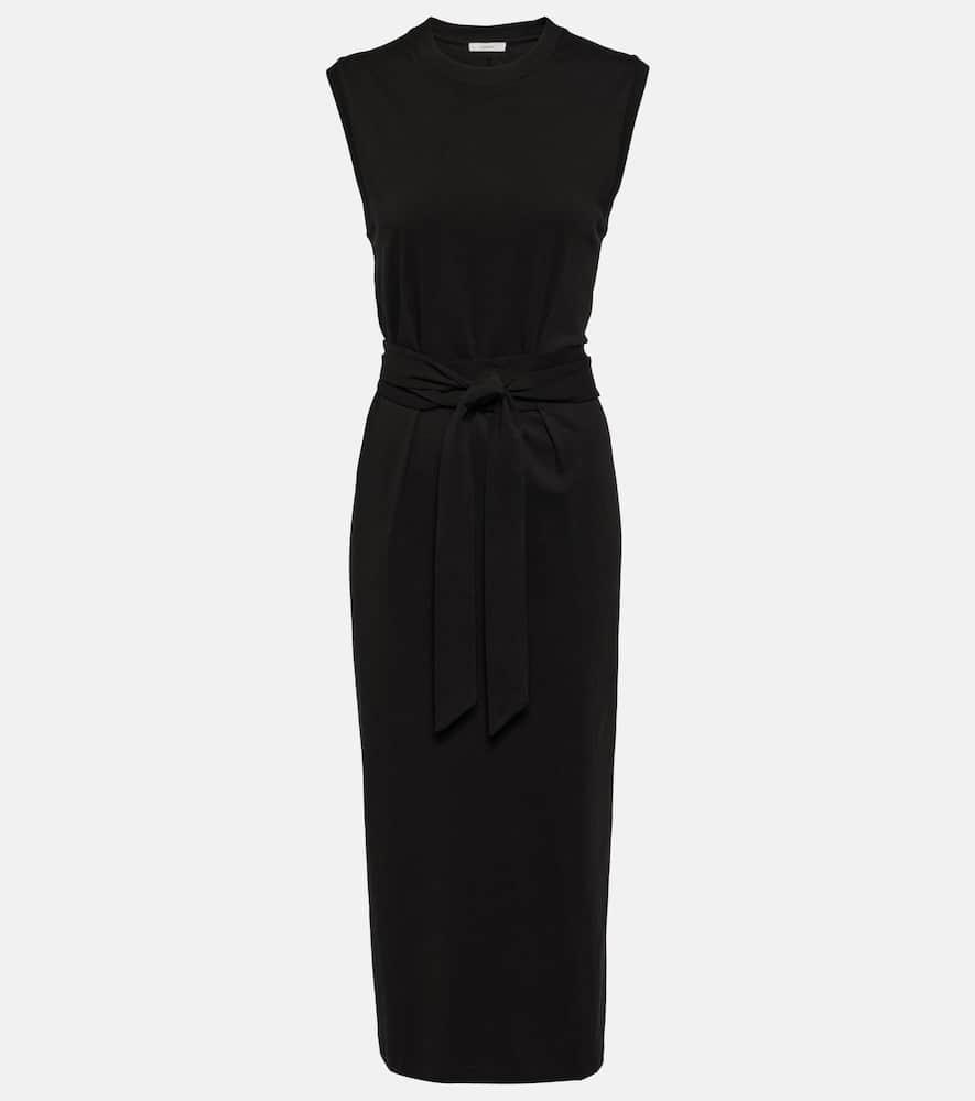 vince cotton jersey midi dress