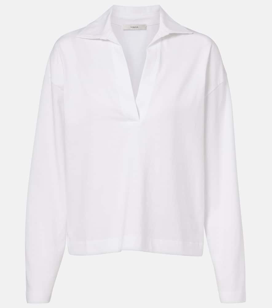 vince cotton polo shirt