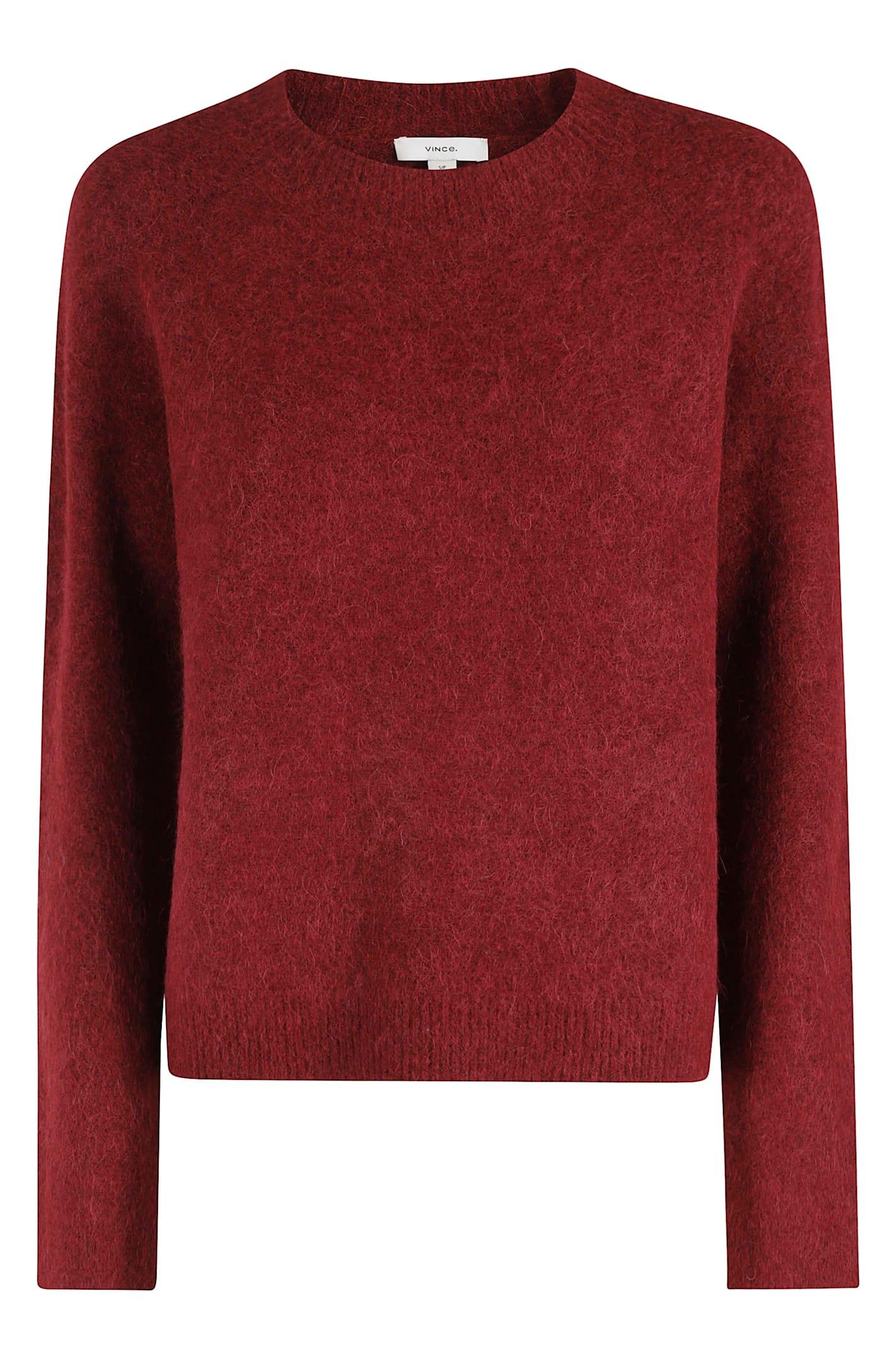 vince crew brushed sweater