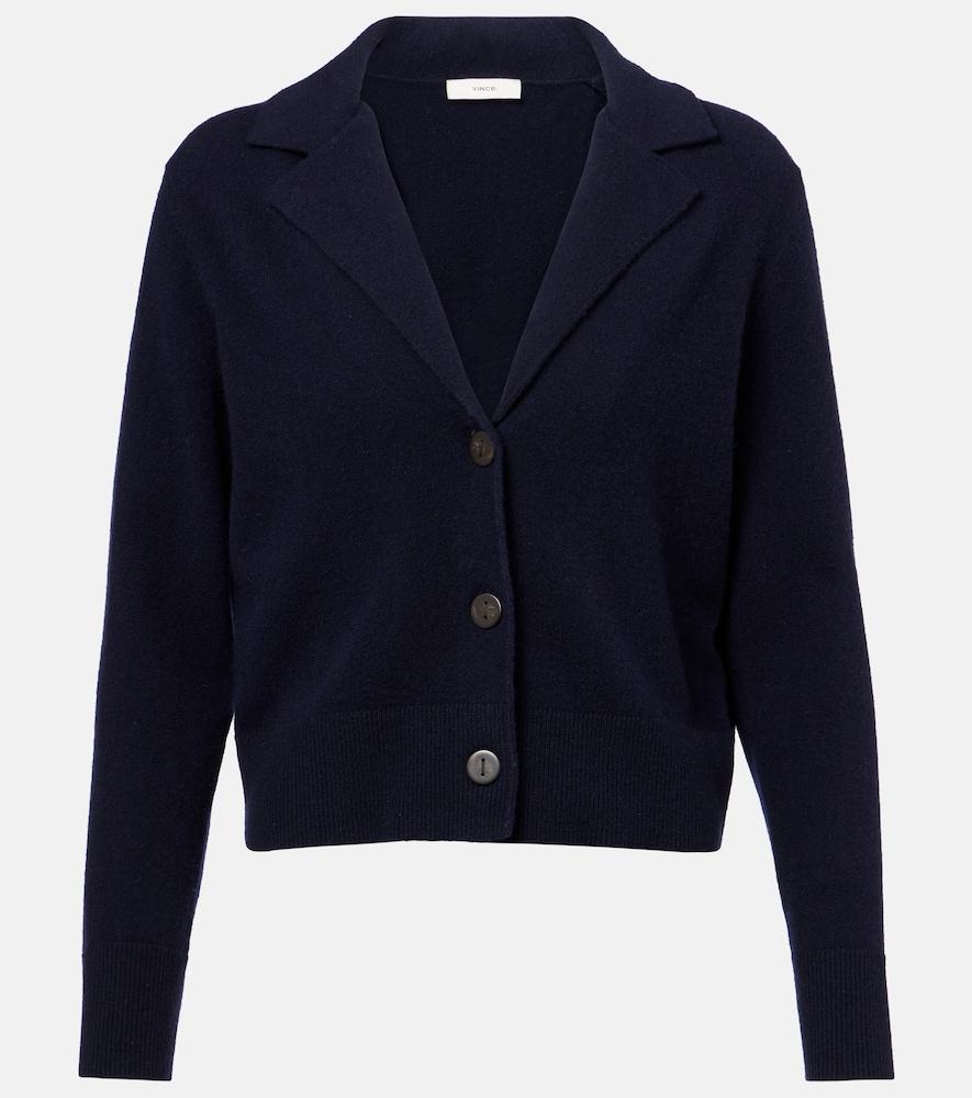 vince cropped wool and cashmere cardigan