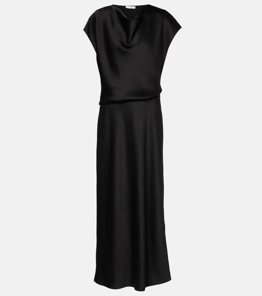 vince draped satin maxi dress