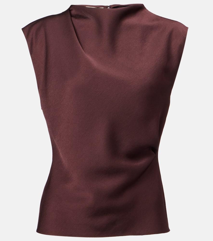 vince draped satin top