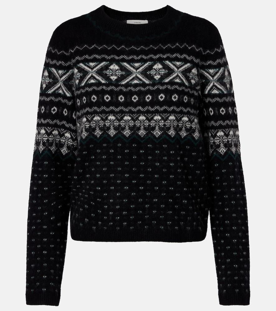 vince fair isle cashmere sweater