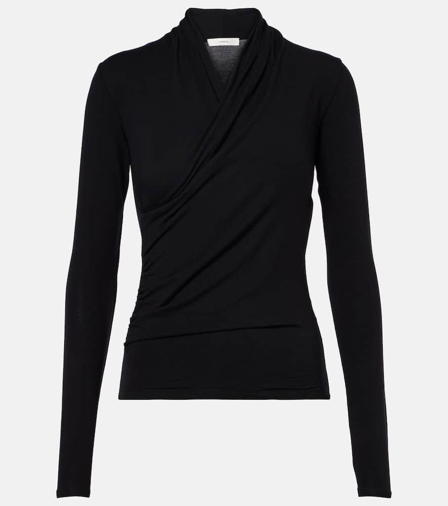 vince fixed wrap top