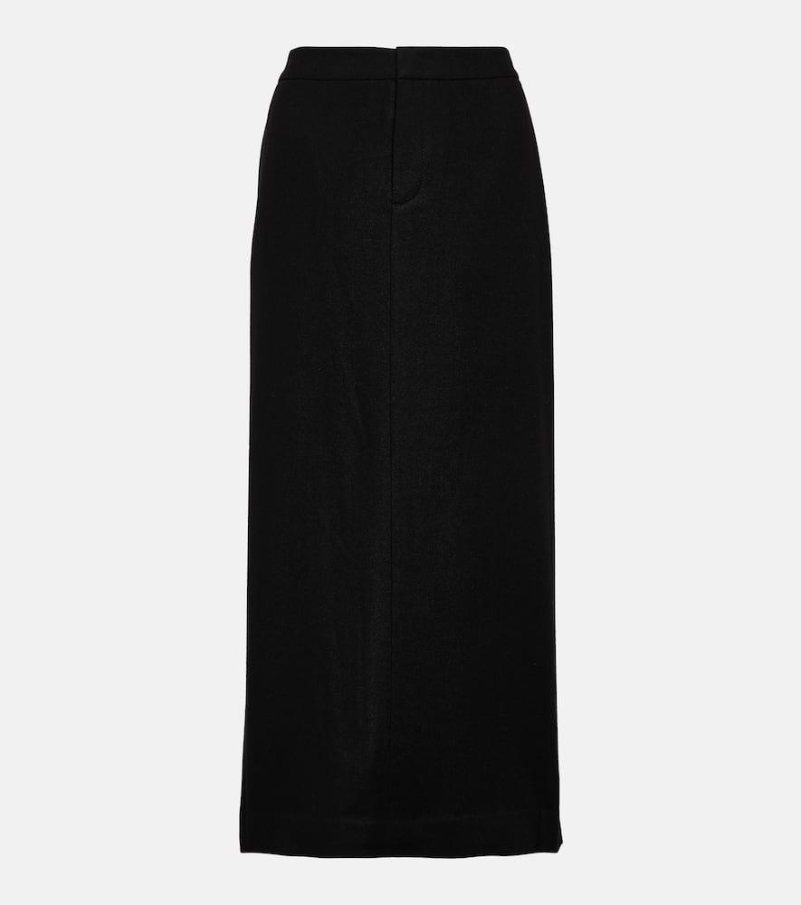 vince flannel maxi skirt