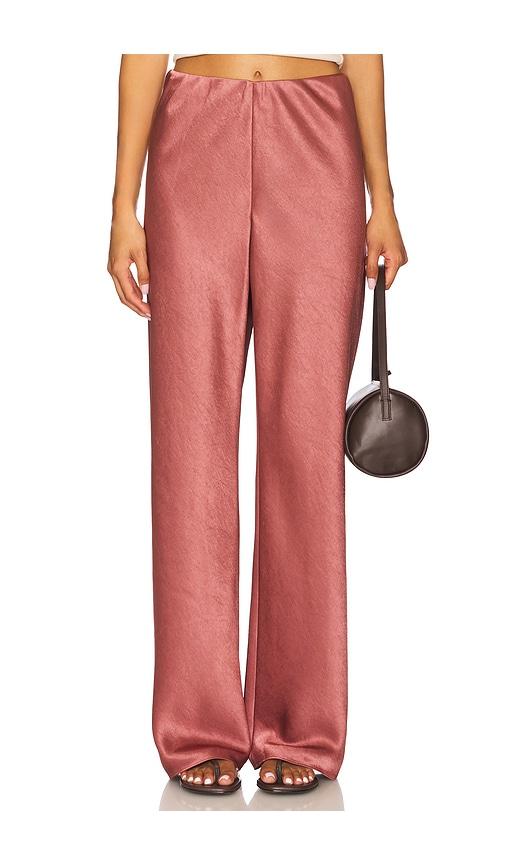 vince fluid bias pant in pink.