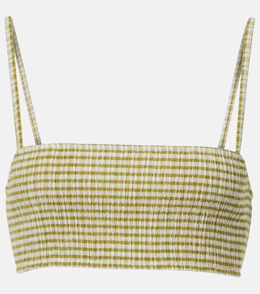 vince gingham bra top