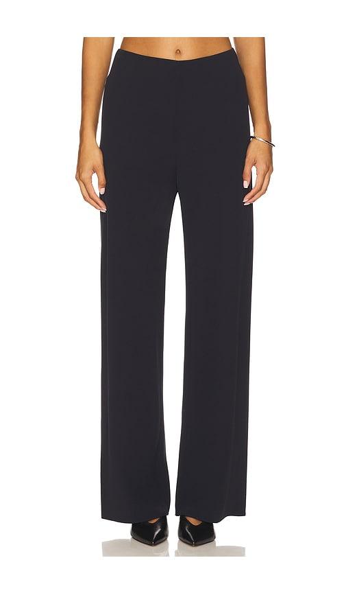 vince high waisted bias pant in navy.