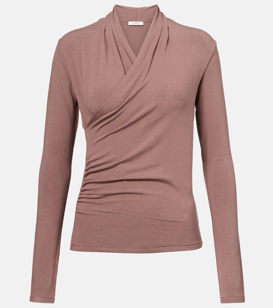 vince jersey wrap top
