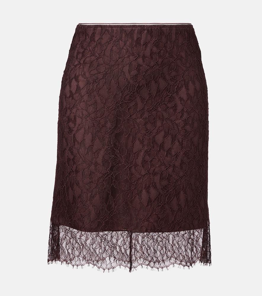 vince lace midi skirt
