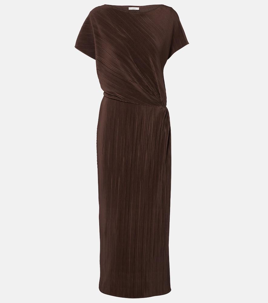 vince pleated midi dress