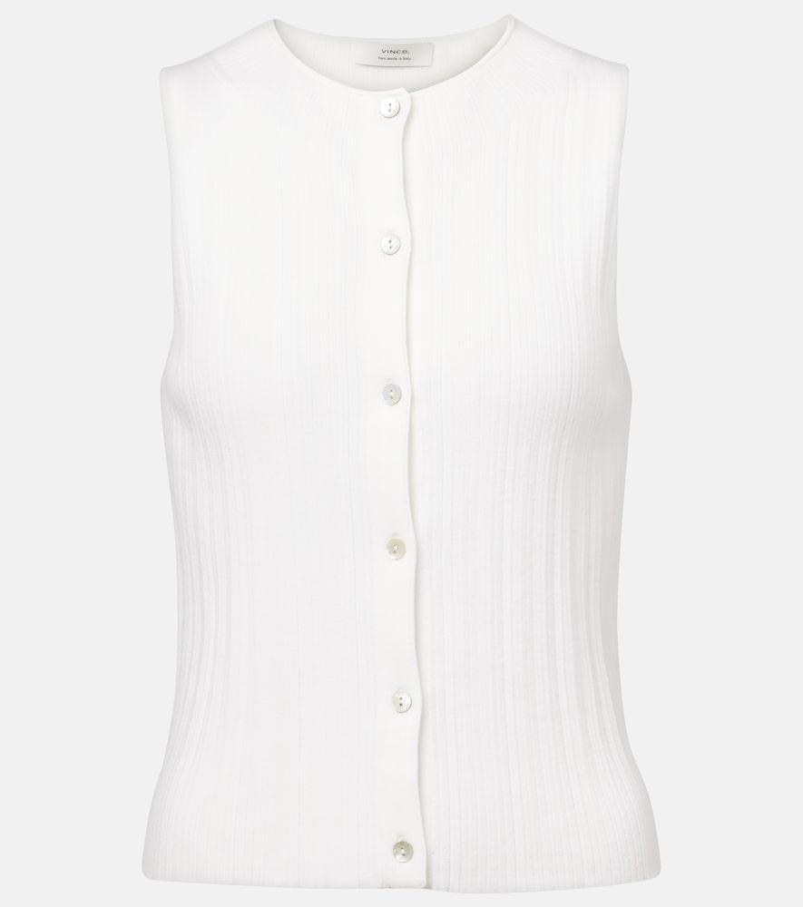 vince ribbed cotton top