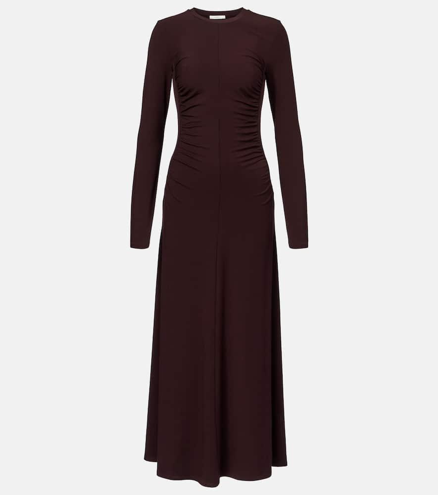 vince ruched jersey maxi dress