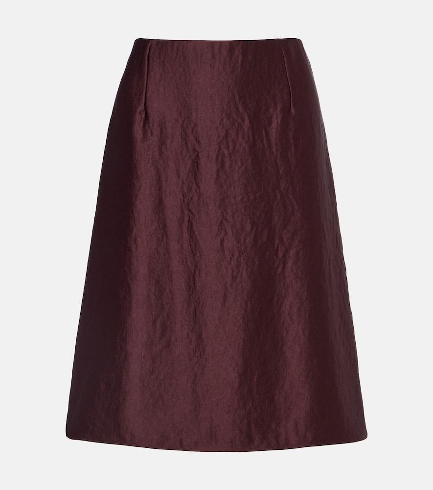 vince satin midi skirt