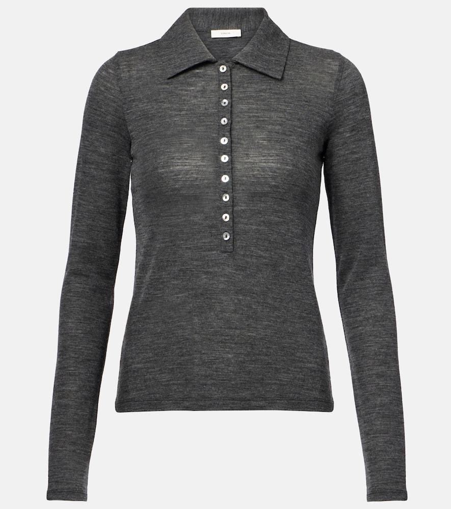 vince sheer polo shirt