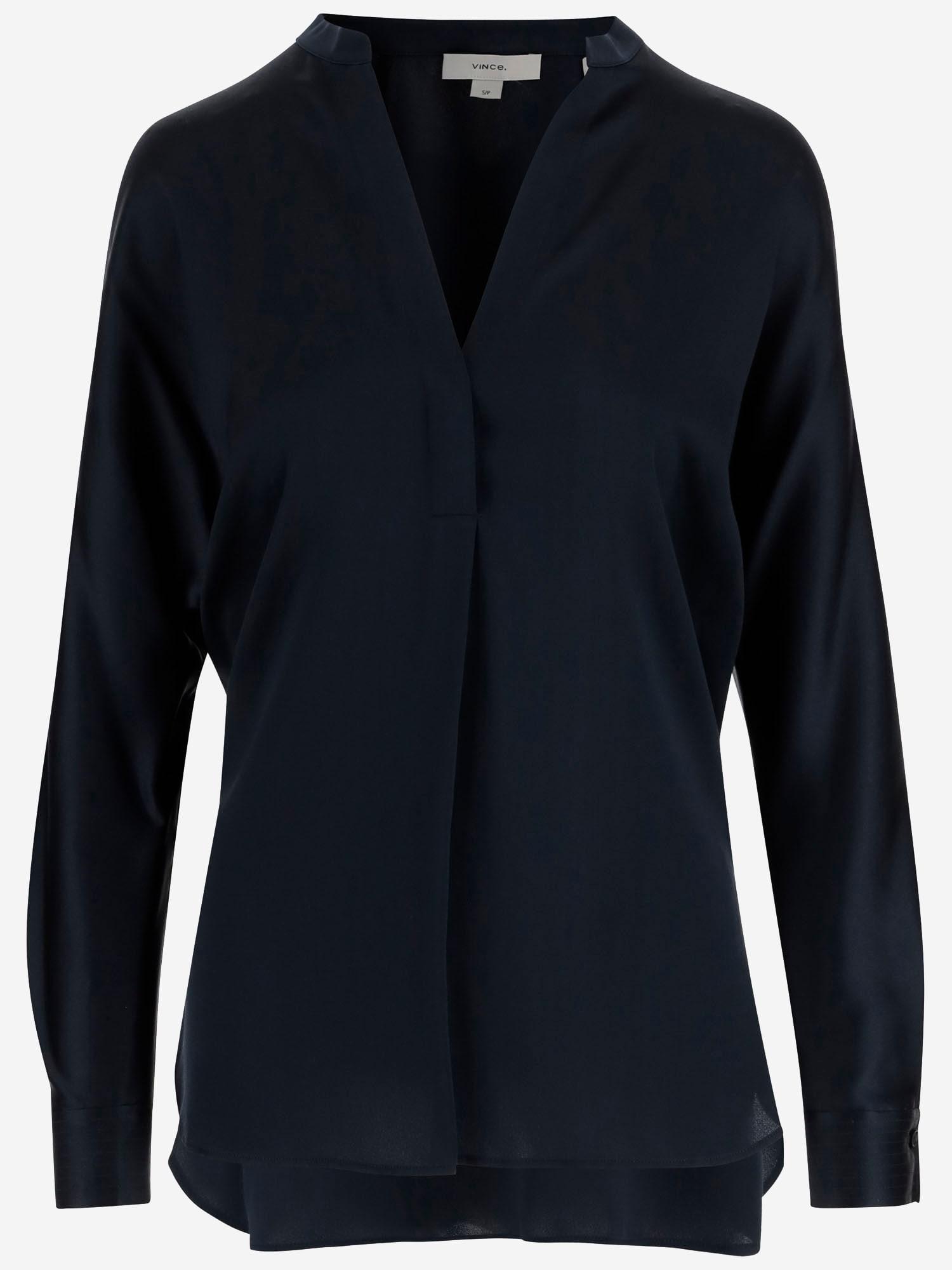 vince silk satin blouse
