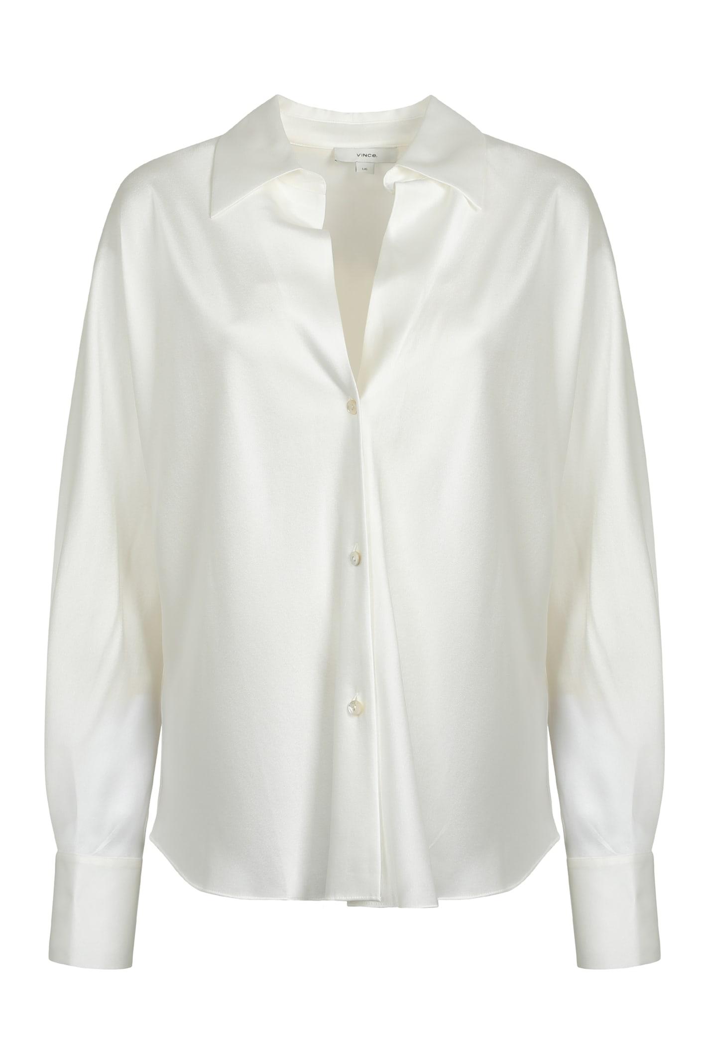 vince silk shirt