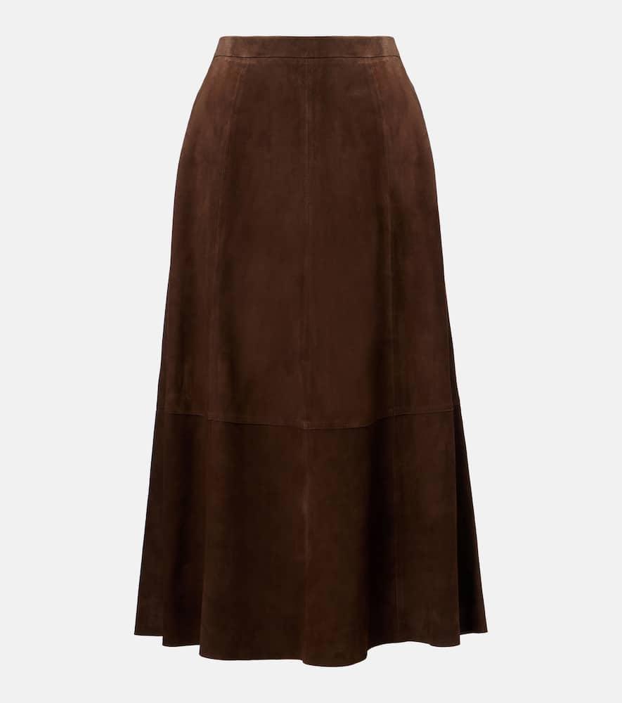 vince suede midi skirt