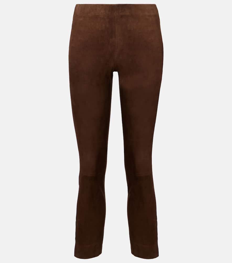 vince suede slim pants