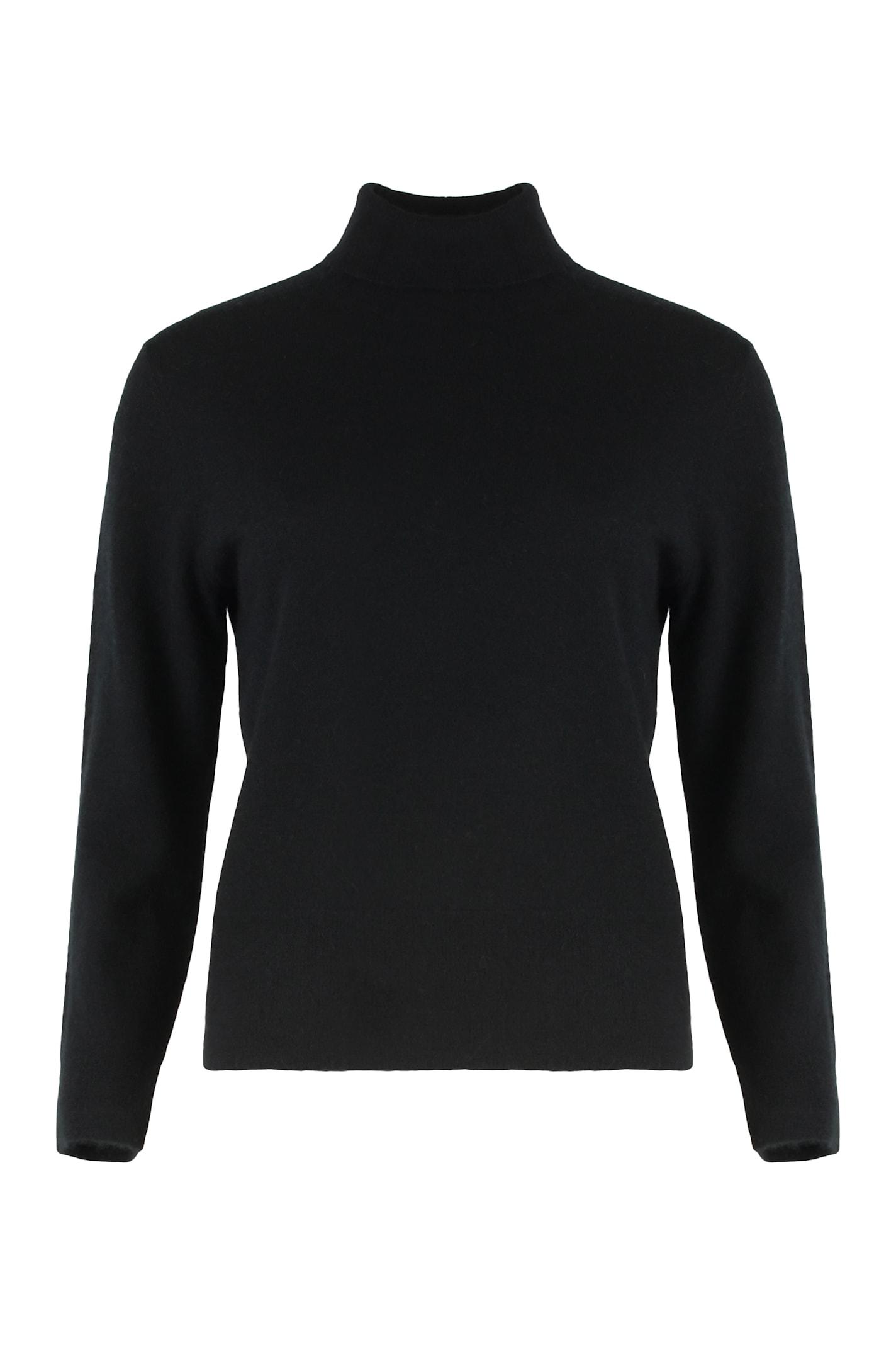 vince sweater with high collar in cashmere and silk