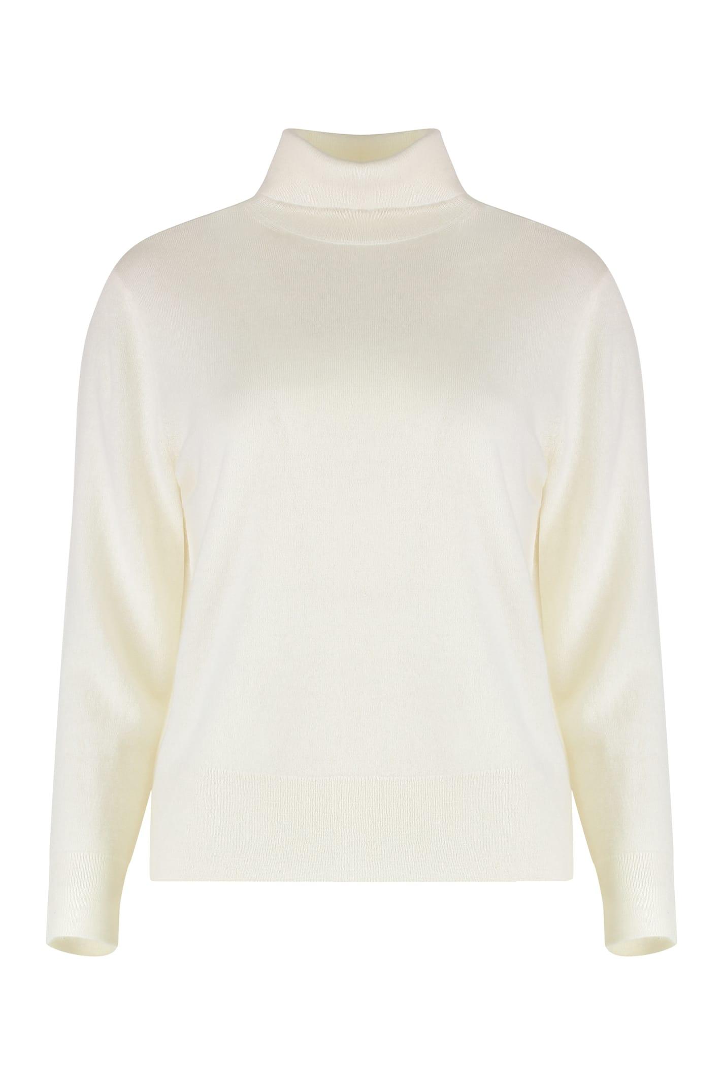 vince turtleneck sweater in wool and silk