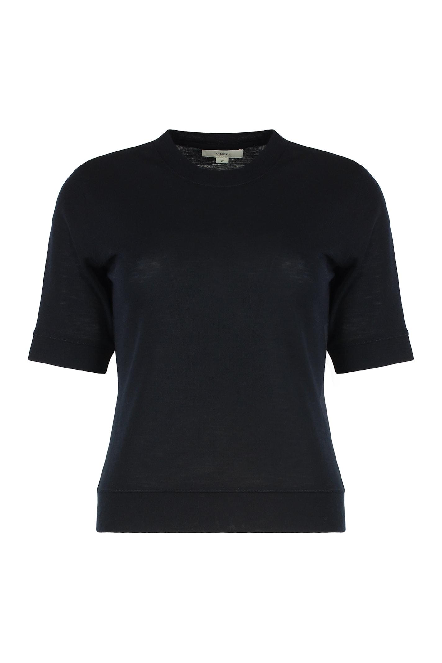vince wool fitted t-shirt