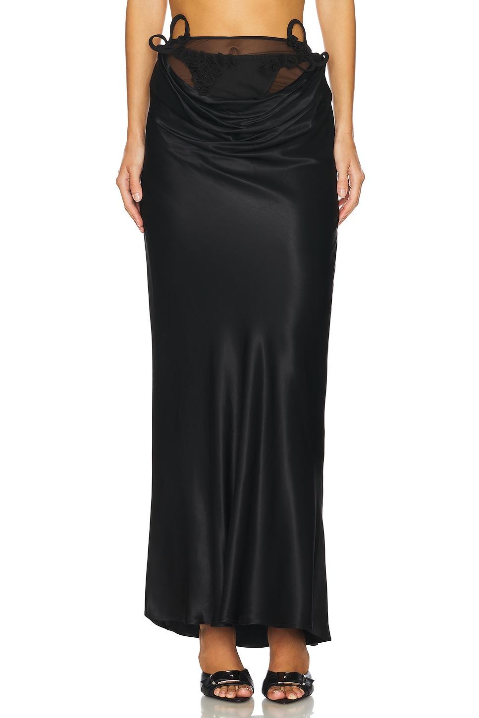 vine flowers long skirt