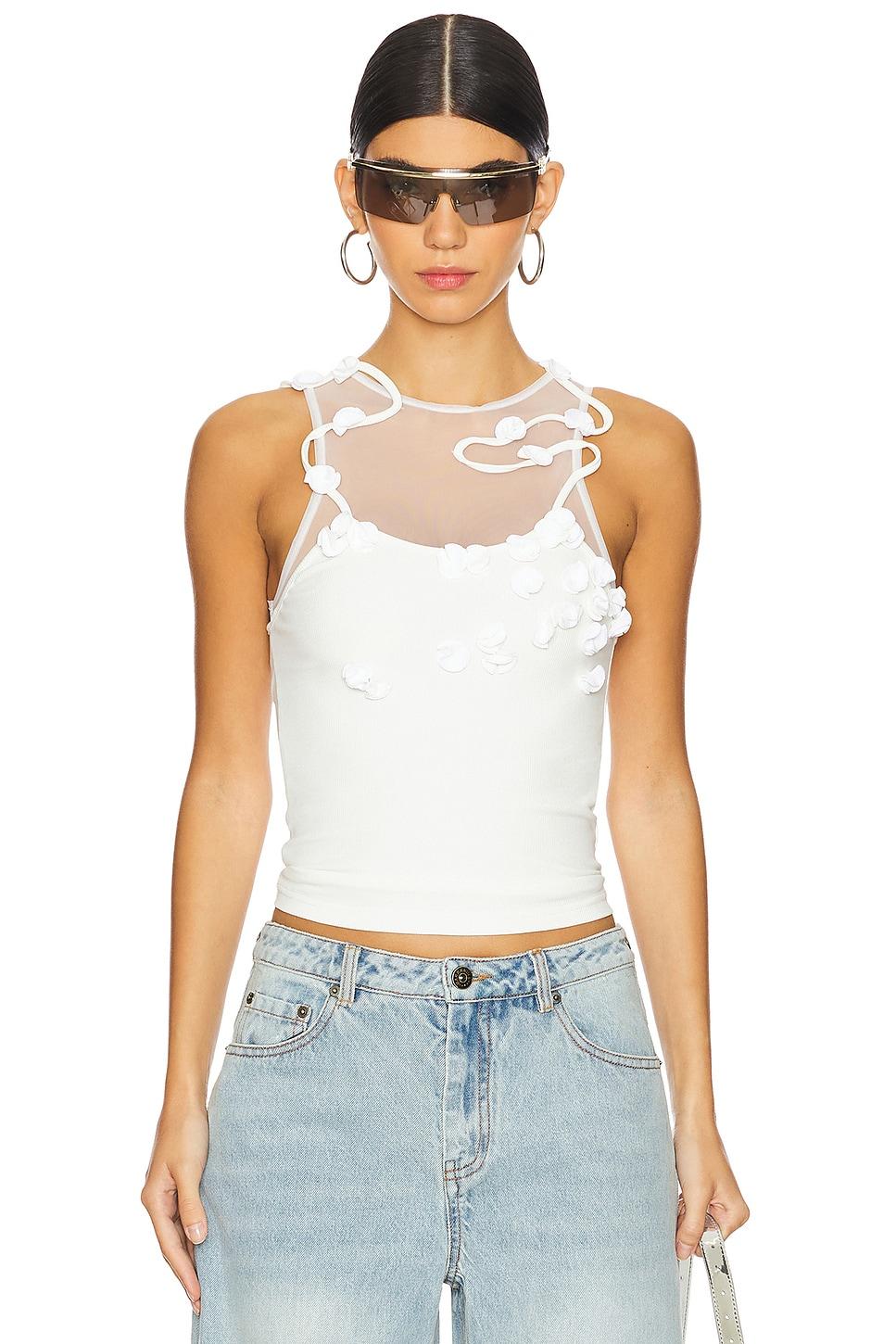 vine flowers tank top
