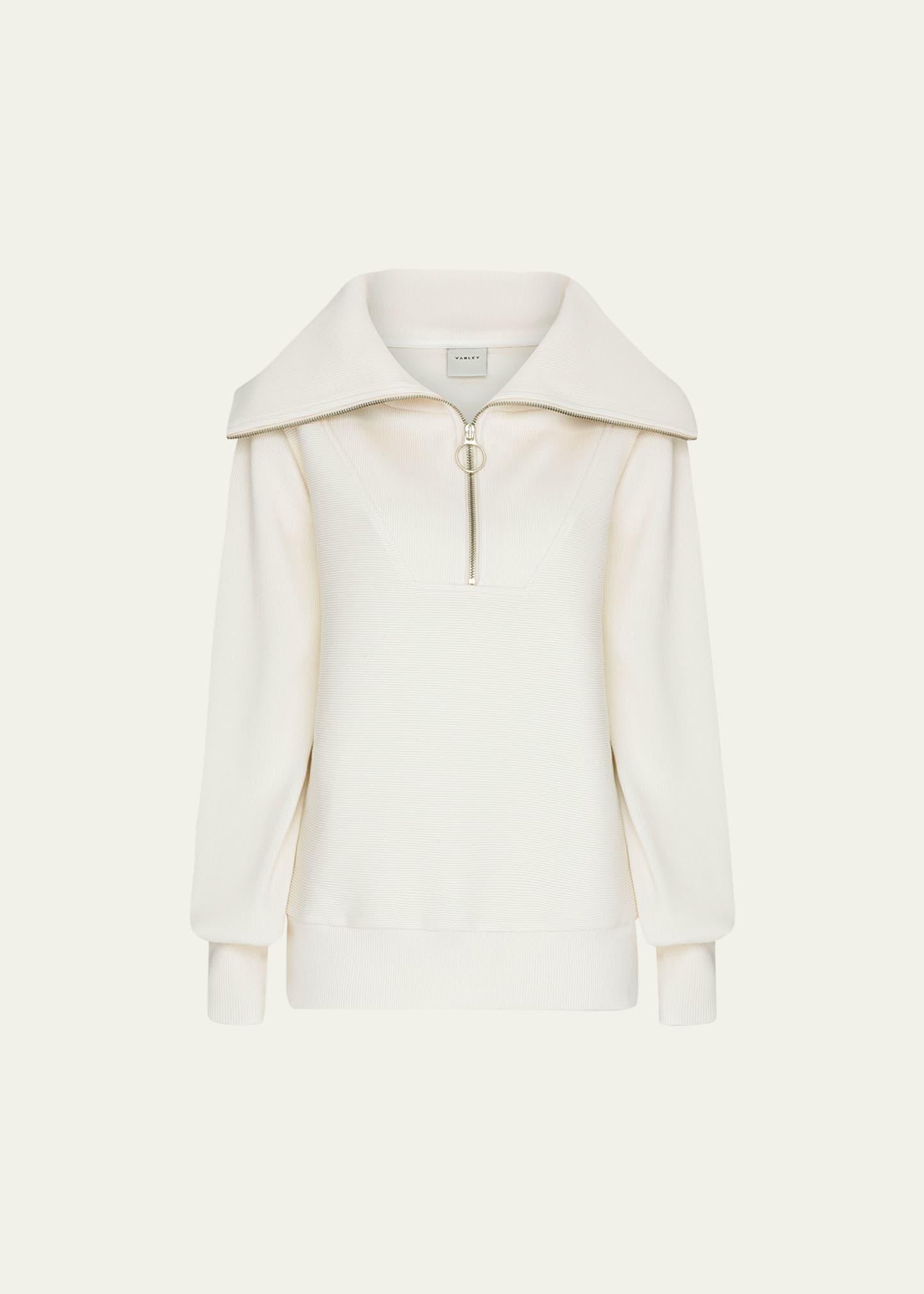 vine oversized 1/2-zip pullover sweatshirt