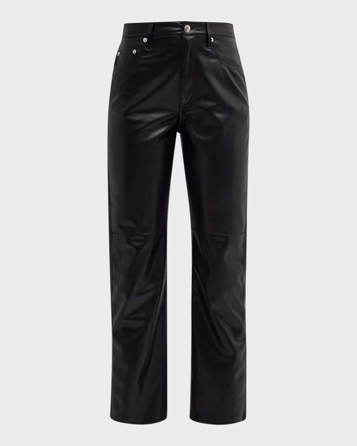 vinni faux-leather ankle pants