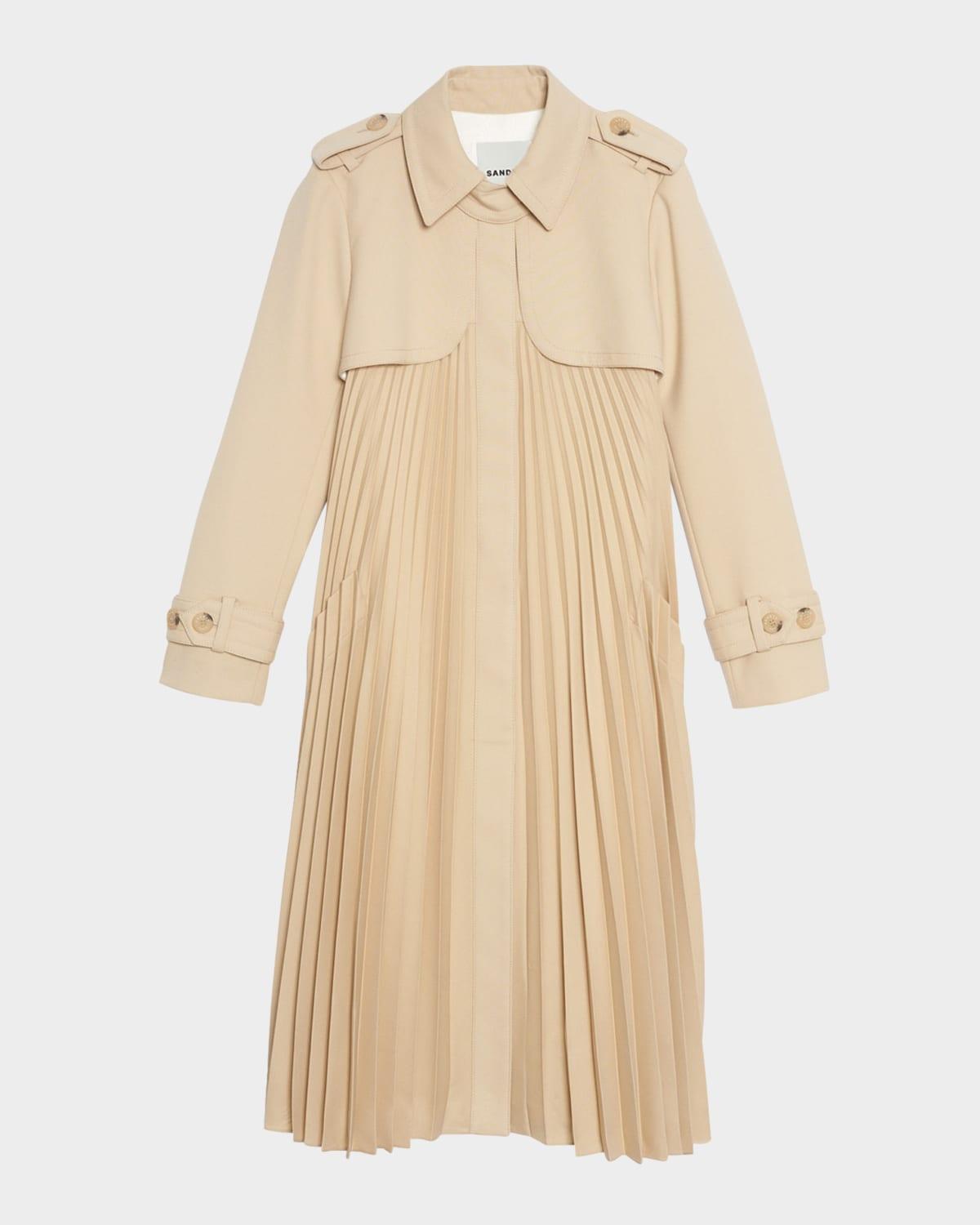 vino pleated trench coat