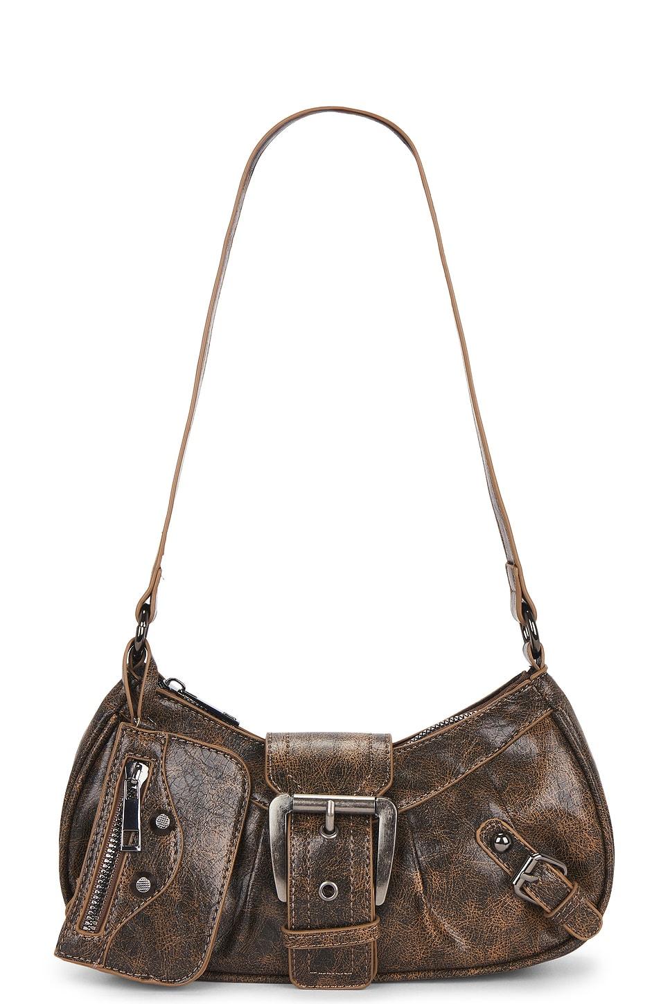 vintage buckle shoulder bag