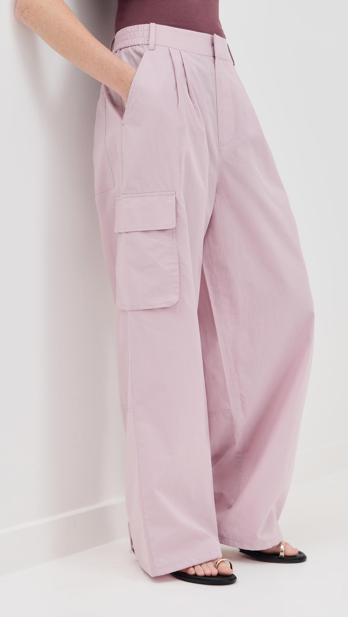 vintage cotton wide leg pull on cargo pants