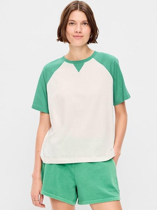 vintage crew-neck raglan t-shirt