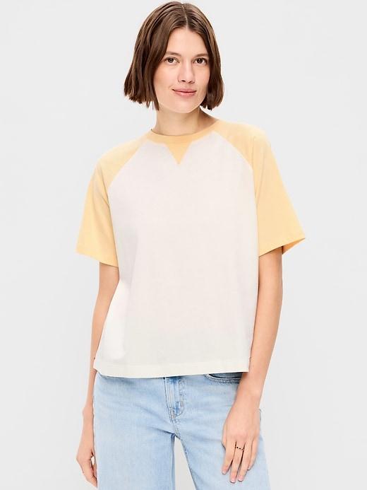 vintage crew-neck raglan t-shirt