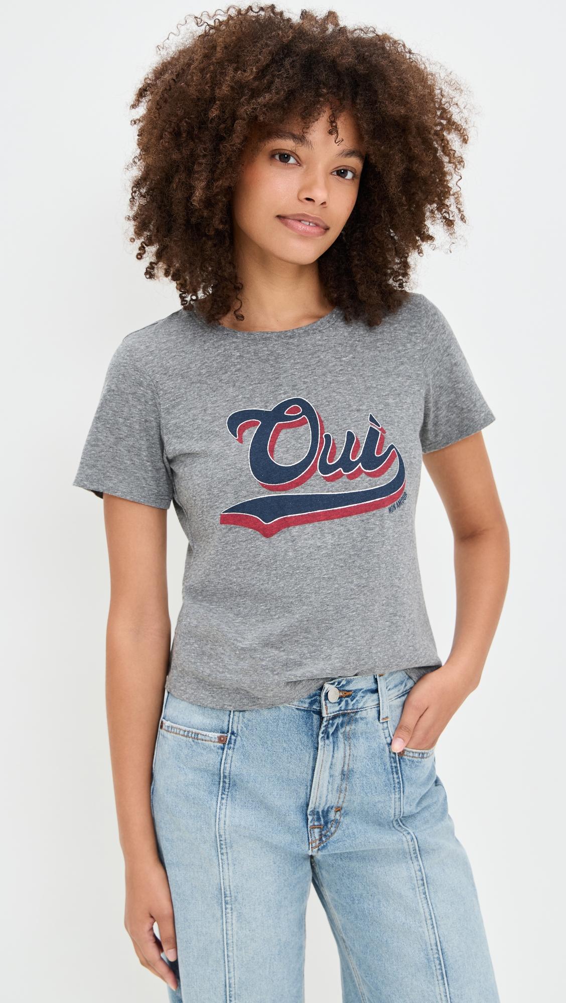 vintage oui mon amour shrunken tee