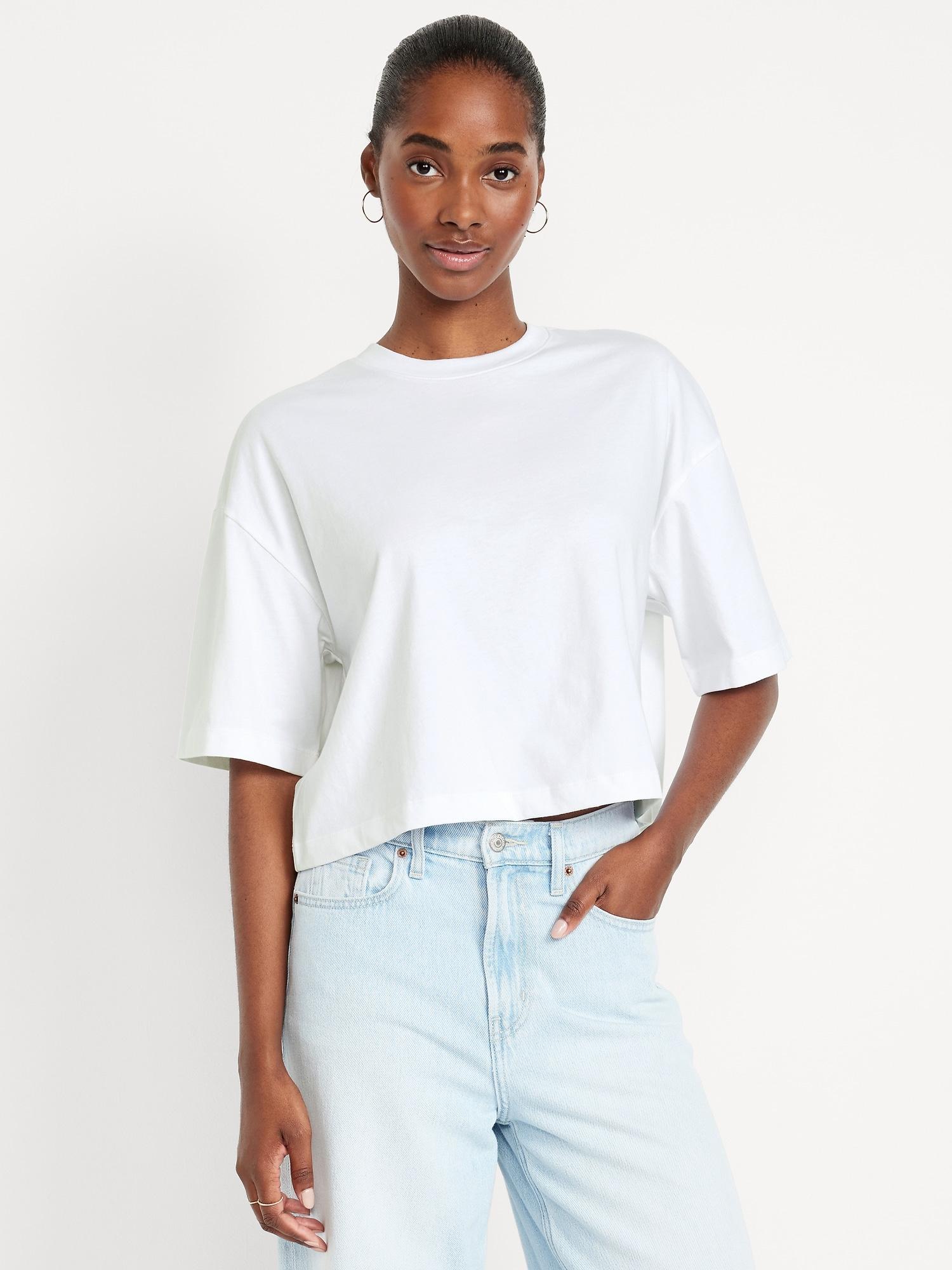 vintage oversized crop t-shirt
