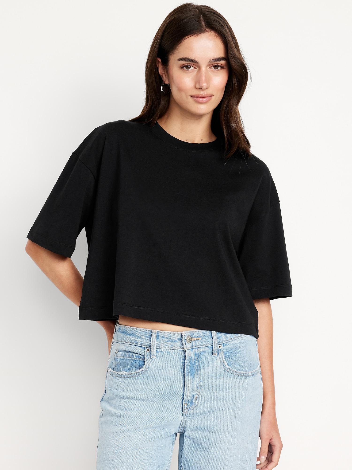 vintage oversized crop t-shirt