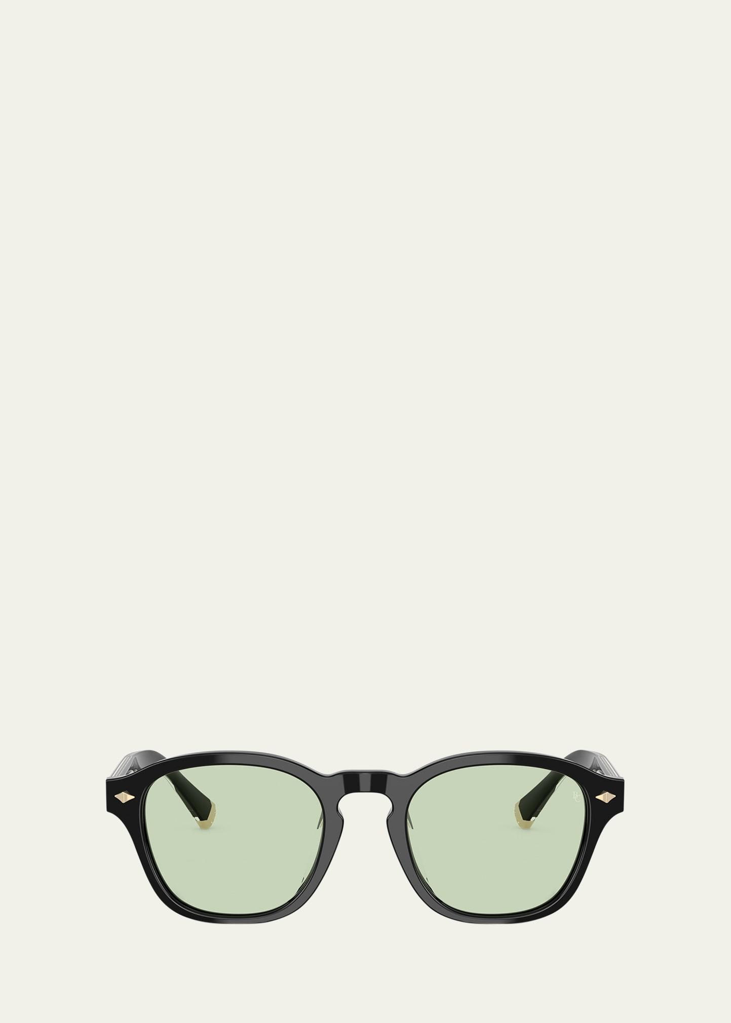 vintage-style acetate square sunglasses